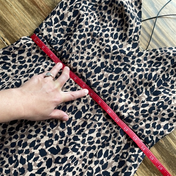 TopShop Women's Animal Print Cross Back Midi Dress Size 6 - Picture 10 of 13